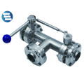 12 Positions Handle Thread Stainless Steel Sanitary Butterfly Valve